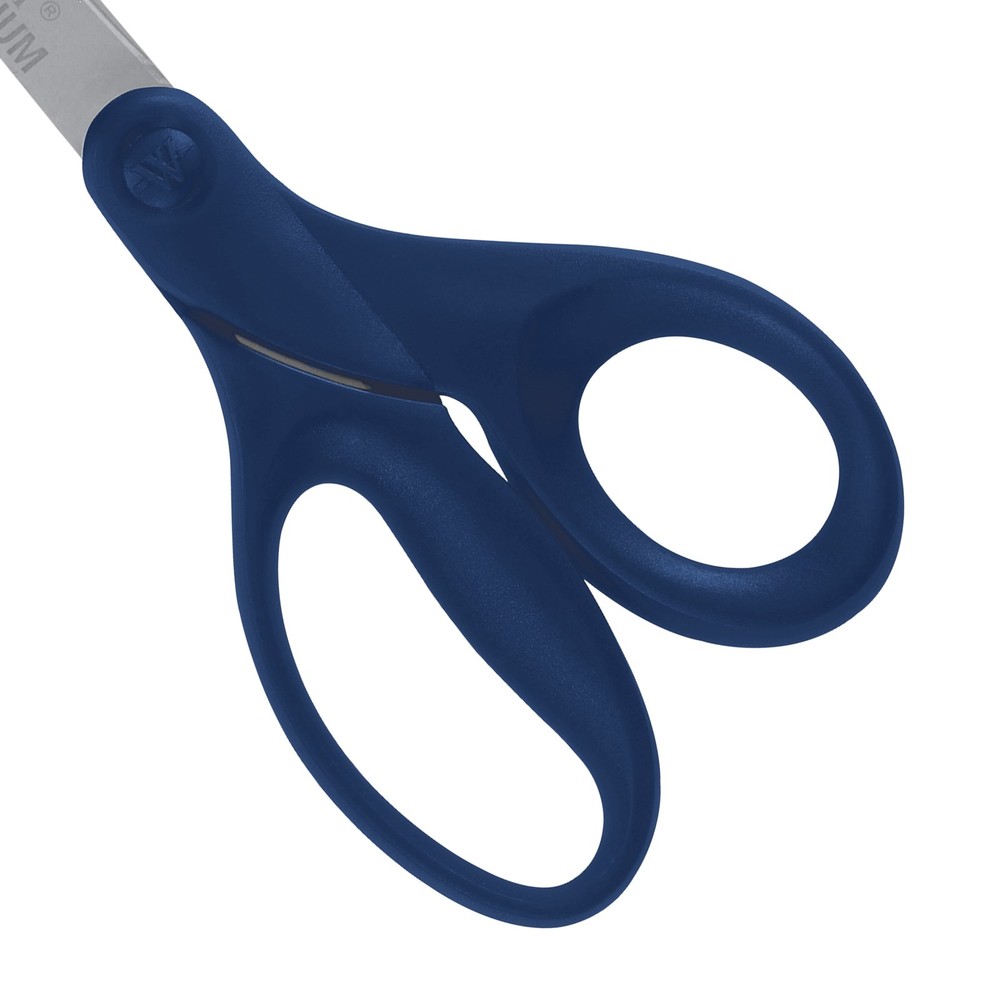 Titanium Bonded 8" Blue Straight Scissors Office 1-Each High School Level