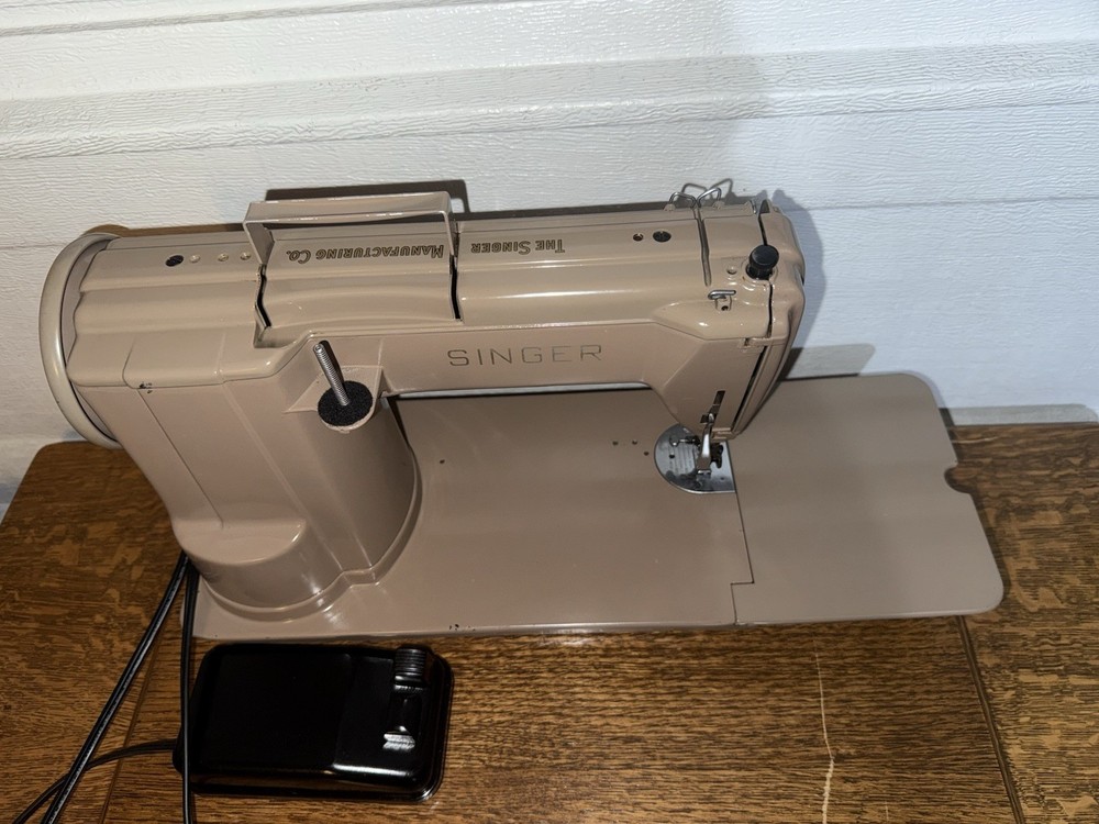 Vintage Singer Sewing Machine Model 301 , Long Bed, serviced
