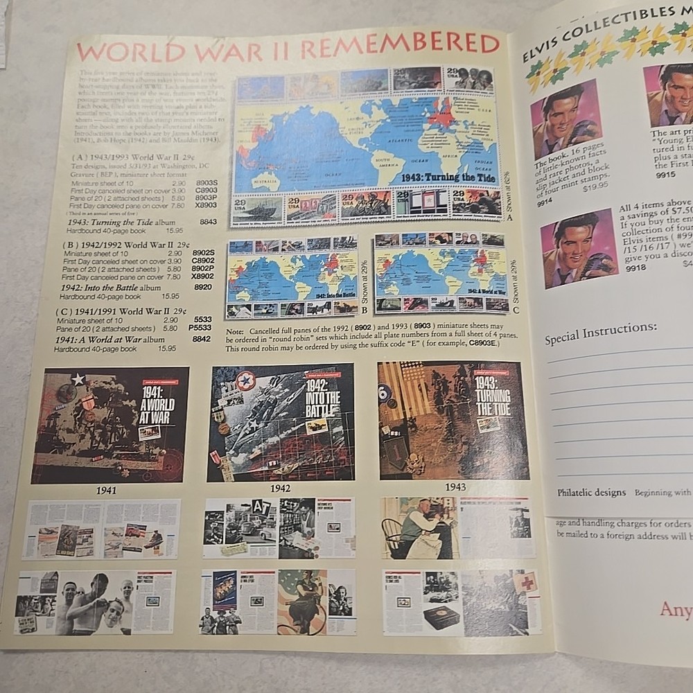 Stamps Etc Direct Mail Catalog November December 1993 USPS