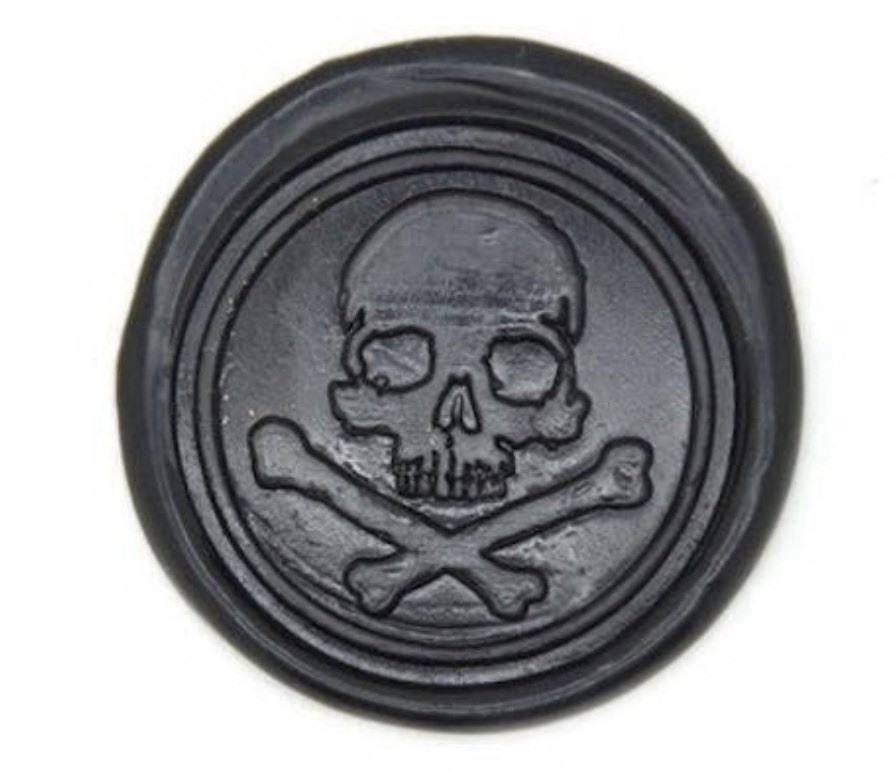Back2zero Pirate Skull Crossbones Wax Seal Stamp