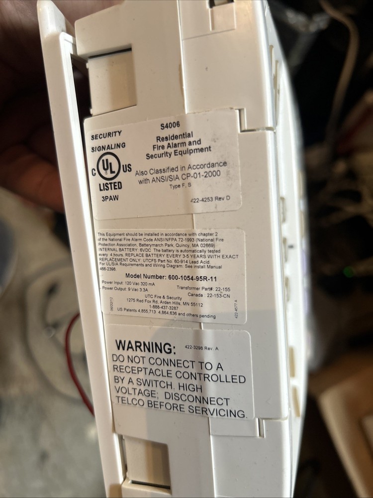 Frontpoint GE Simon XT Security System Control Panel - With Power Adapter