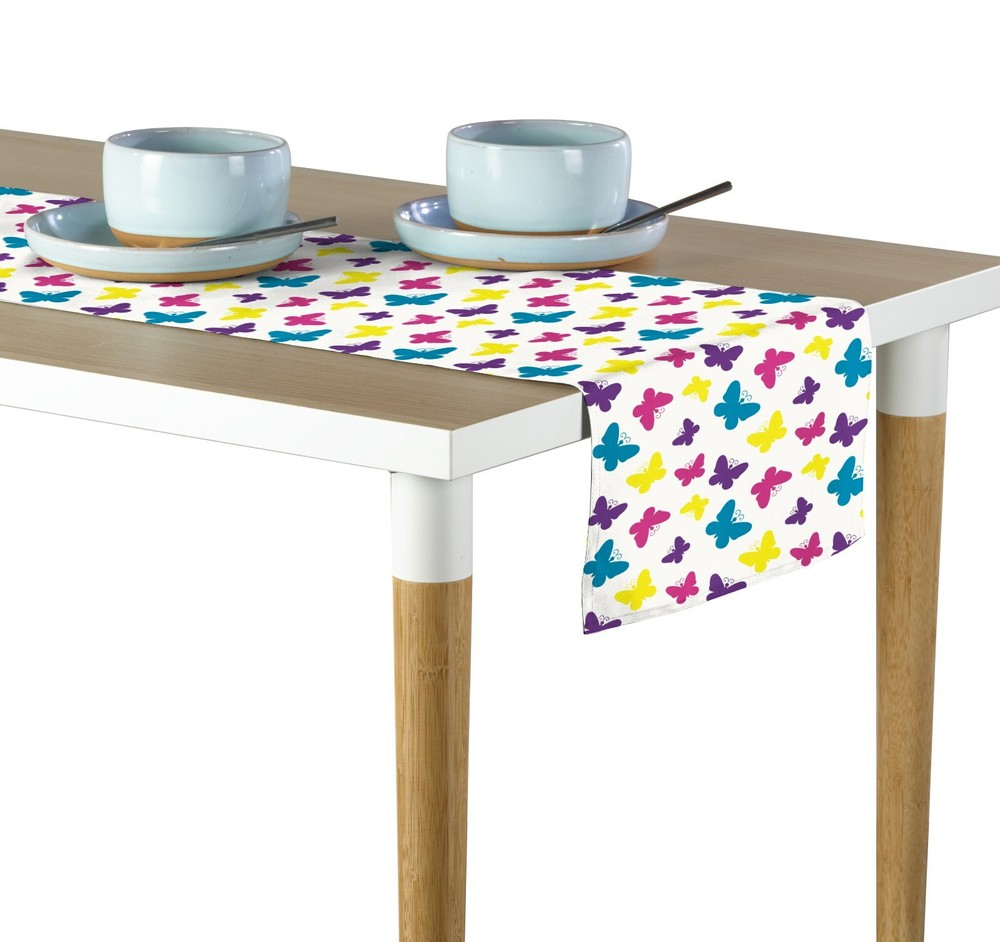 100% Milliken Polyester Spring Butterfly Multi Table Runners 12"x72" or 14"x108"