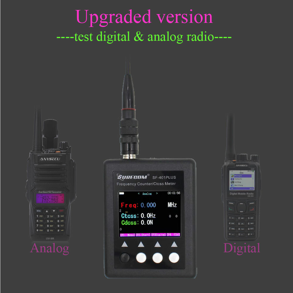 SURECOM SF401 PLUS Frequency Counter for Radio Transceiver CTCSS/DCS Decoder