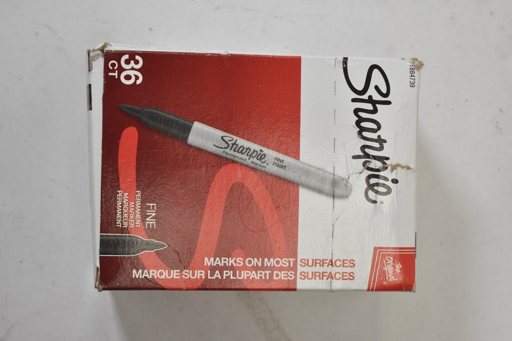 Sharpie Fine Tip Permanent Markers 36 Pack Black 1884739 For Most Surfaces