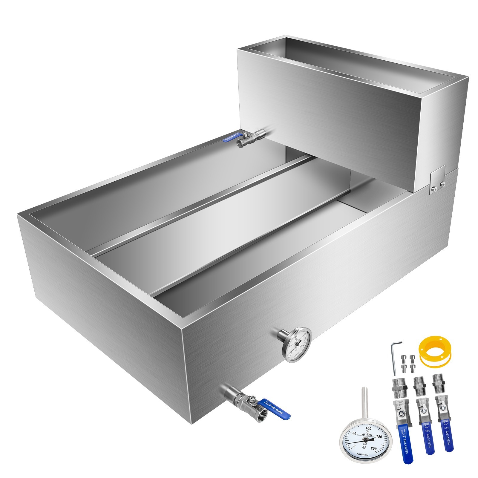 24X36X19 Maple Syrup Evaporator Pan Stainless with Valves and Thermometer
