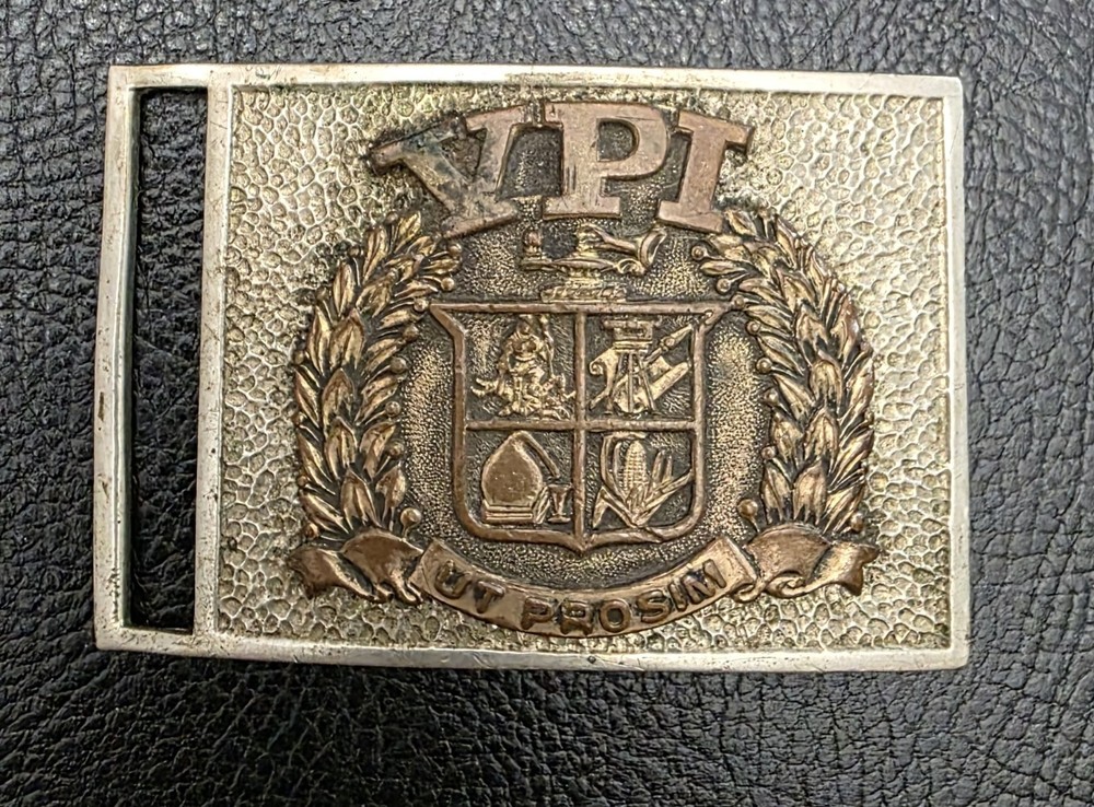 VIRGINIA POLYTECHNICAL INSTITUTE VPI WW2 CADETS BELT BUCKLE "UT PROSIM"