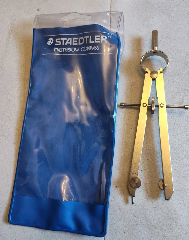 Staedtler Mars Masterbow Compass 6"  551 40 WP in Case  Made In Italy EUC