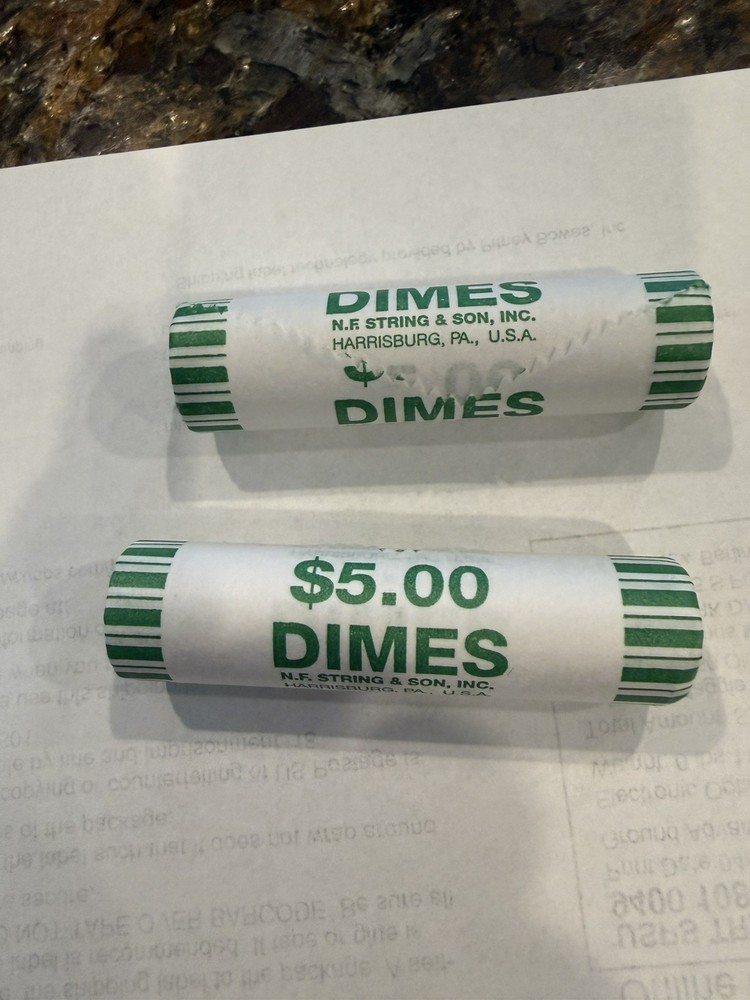 2026 SemiQ Emerging Liberty Dimes ~ 2 Roll P & D Set ~ Uncirculated OBW Rolls!
