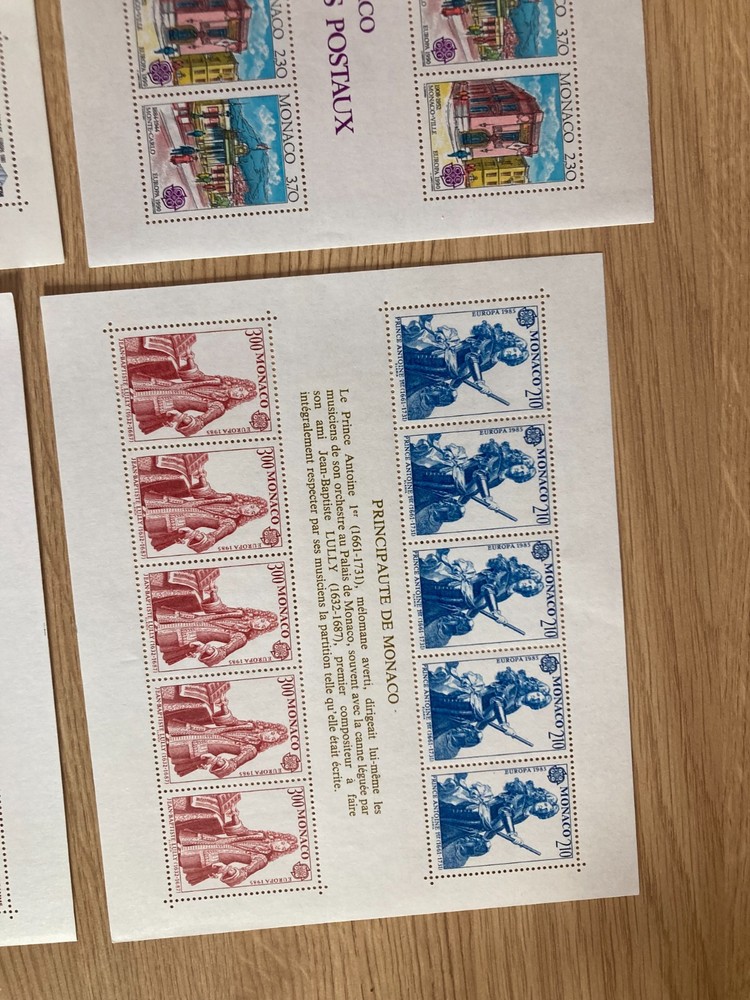 Monaco 9 diff blocks between 1983-1991 cat £ 405 all stamps pristine mnh
