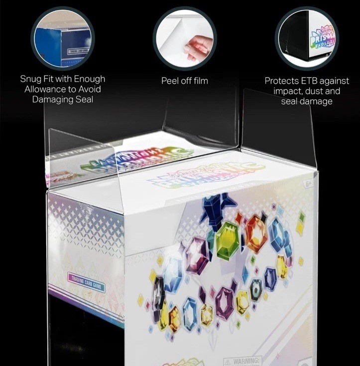 Dinavio Crafthouse PET Plastic ETB Protector Case 10 Pack - Elite Trainer Box...