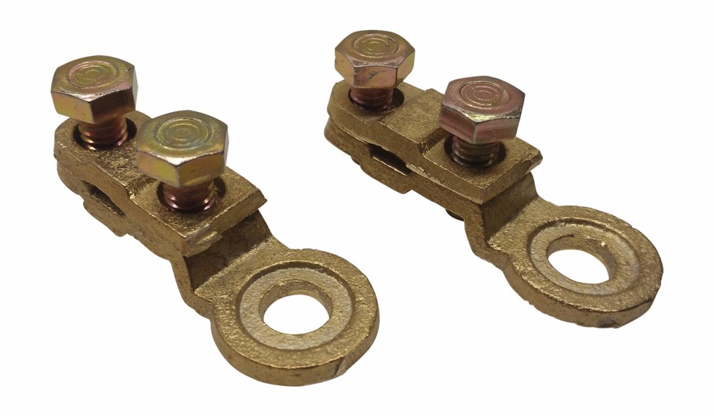 2x Solid brass Heavy Duty side battery post cable terminal connectors