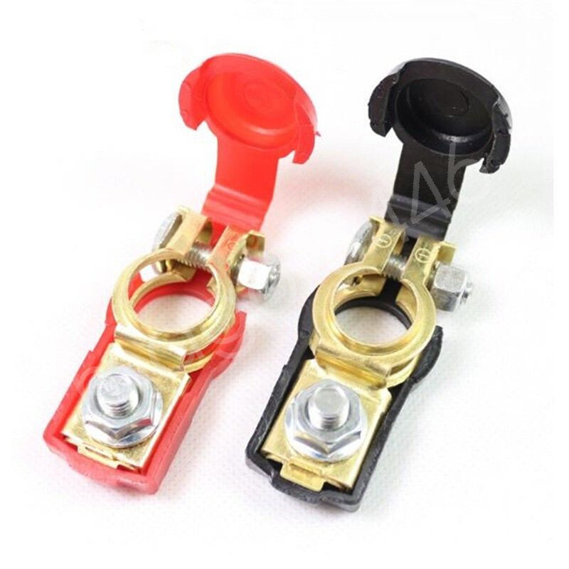 For Car Battery Terminal Ends Clamp Clips Connector Positive Negative Adjustable
