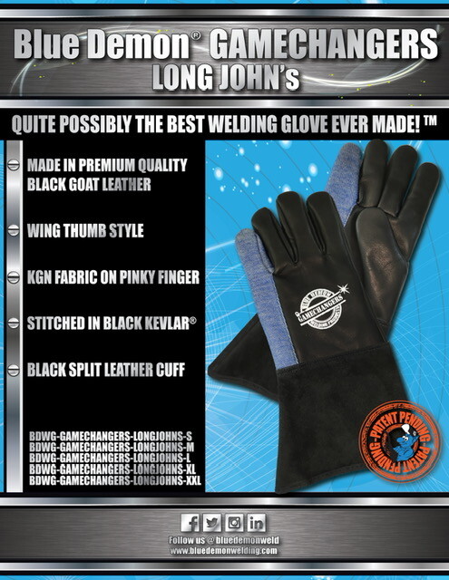 Blue Demon Game Changers Long John's Gloves