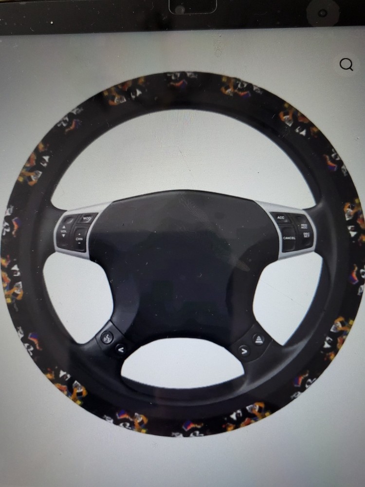 KISS STEERING WHEEL COVER ROCK & ROLL OVER DESIGN