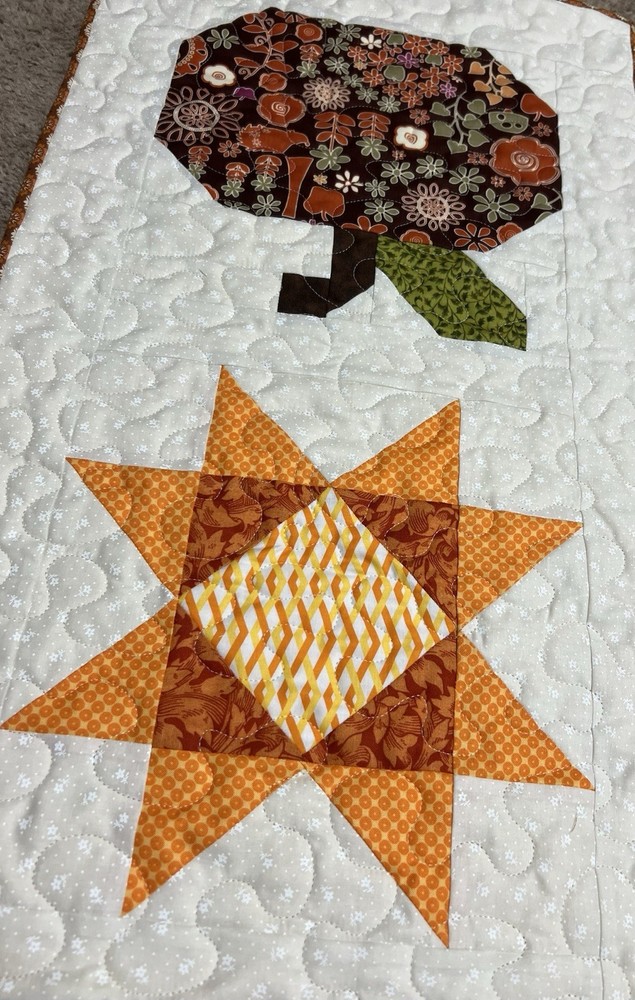 Handmade Quilted Table Runner/Topper ~15" x 37"~Fall~Pumpkins