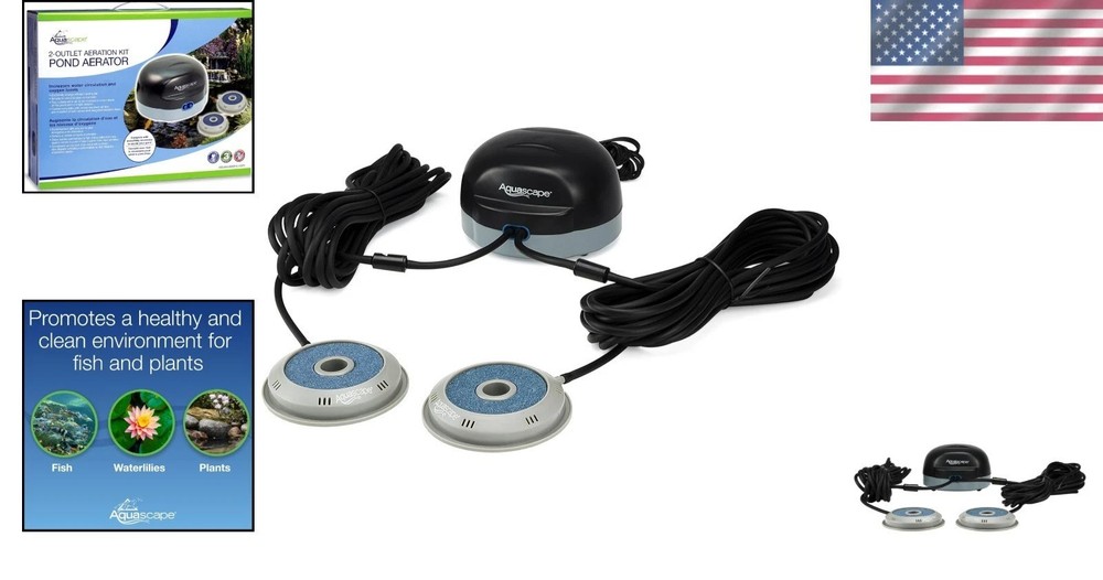Easy Maintenance Pond Aerator - 2 Outlets-