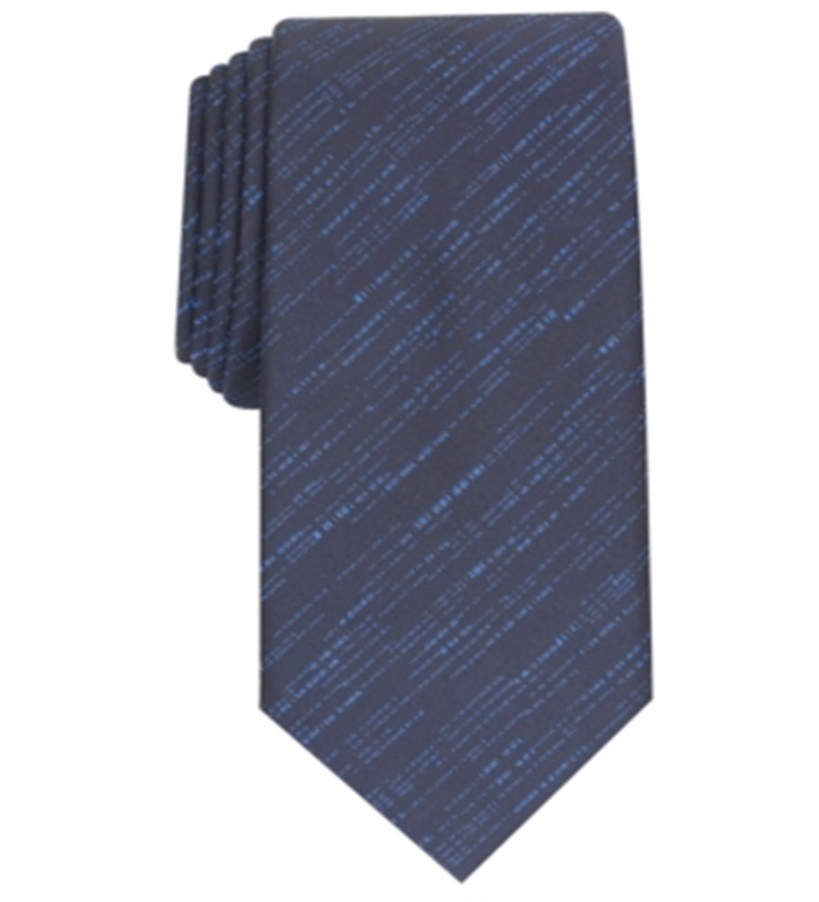 Alfani Men's Echo Solid Silk Blend Metallic Neck Tie Blue Size Regular B4HP