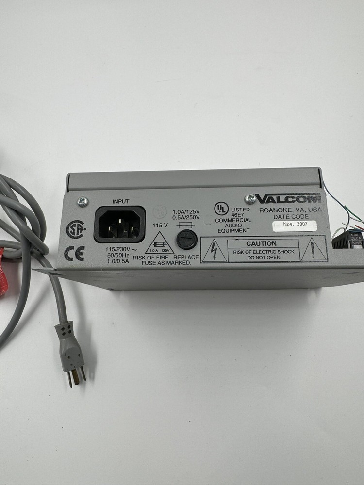Valcom V-2001A Single Zone Page One Way Control Unit
