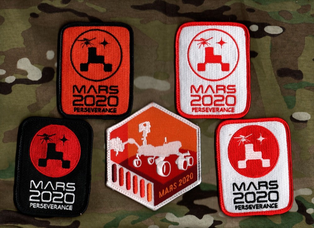 JPL/NASA MARS 2020 vêlkrö PATCH: PERSEVERANCE ROVER w/MINI-HELICOPTER INGENUITY