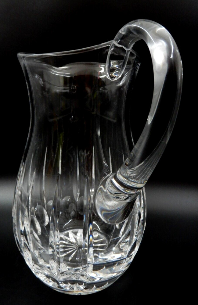 ATLANTIS CRYSTAL 8-1/2" TALL CLEAR TATTOO PATTERN PITCHER