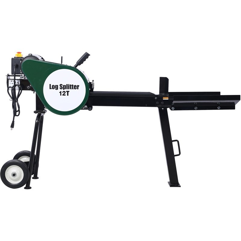 Double Flywheel Electric Log Splitter 12Ton Hotizontal 2HP16A Splitting Machine