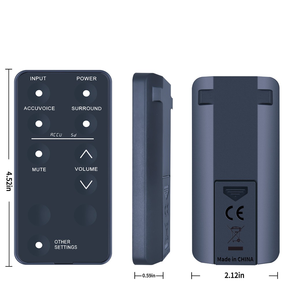 For Zvox Multi Level Replace Remote Control AccuVoice TV Speakers & Soundbars