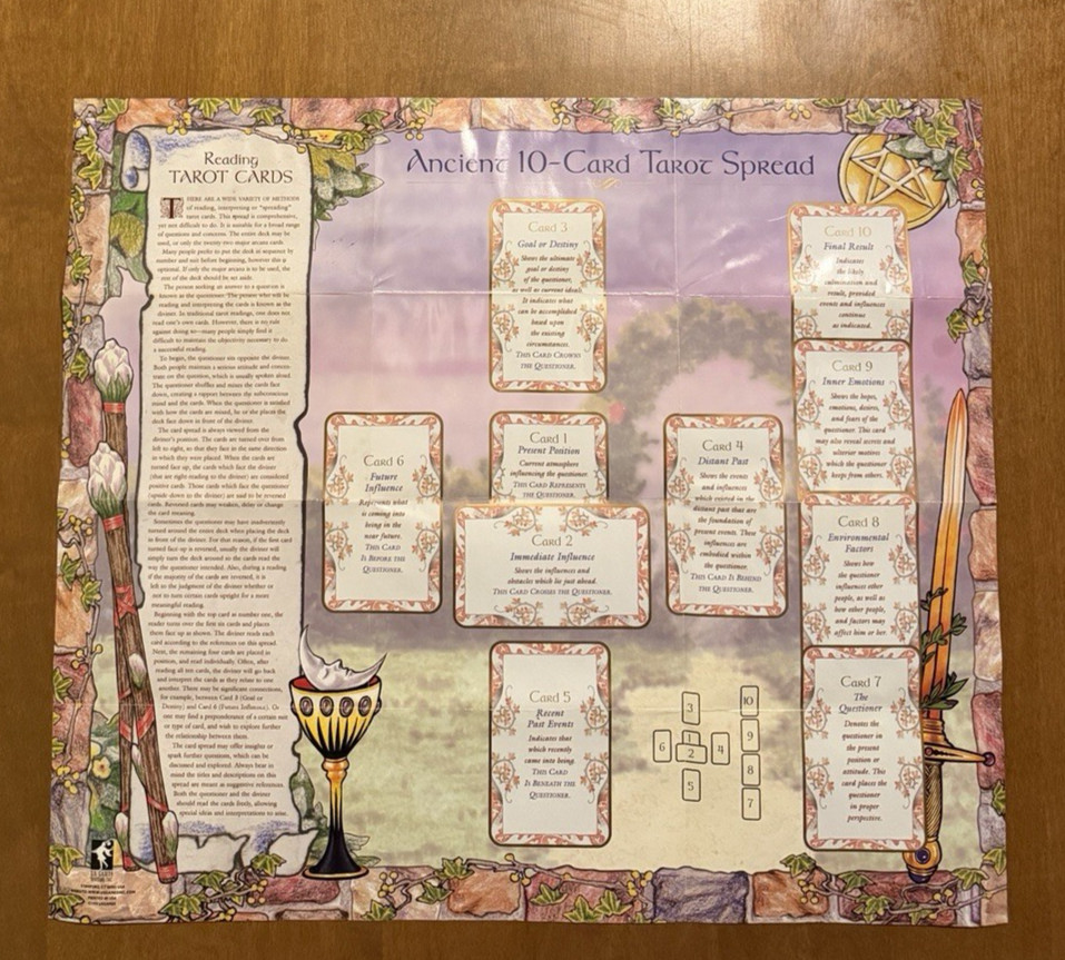 The Sacred Rose Tarot Deck + Spread Sheet for Reading MISSING MAJOR ARCANA