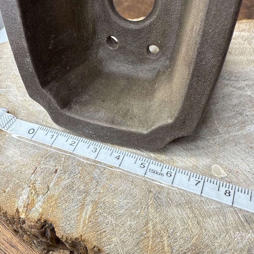 Japanese Rectangular With Indented Corner Brown Unglazed Mame Bonsai Pot Conifer