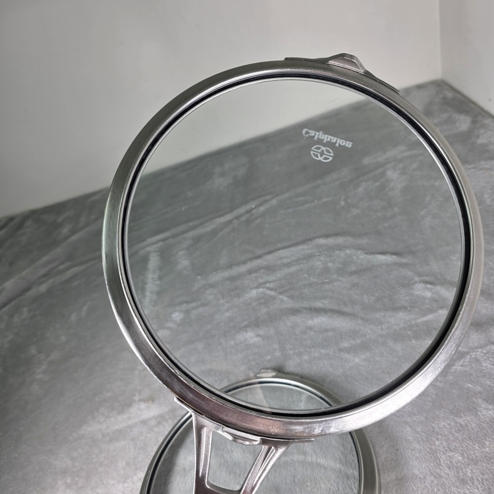 2 Calphalon 8.5" Premier Premium Space Saving Series Stainless Lids