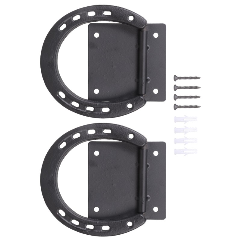 2Pcs Solid Metal Tie Rings Hitching Rings For Equestrian Use Easy to Use