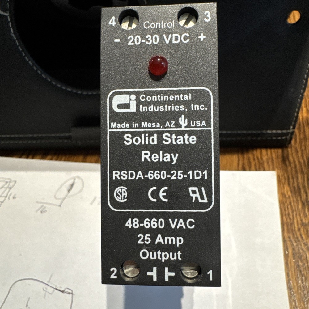 Continental Industries Solid State Relay RSDA-660-25-1D1