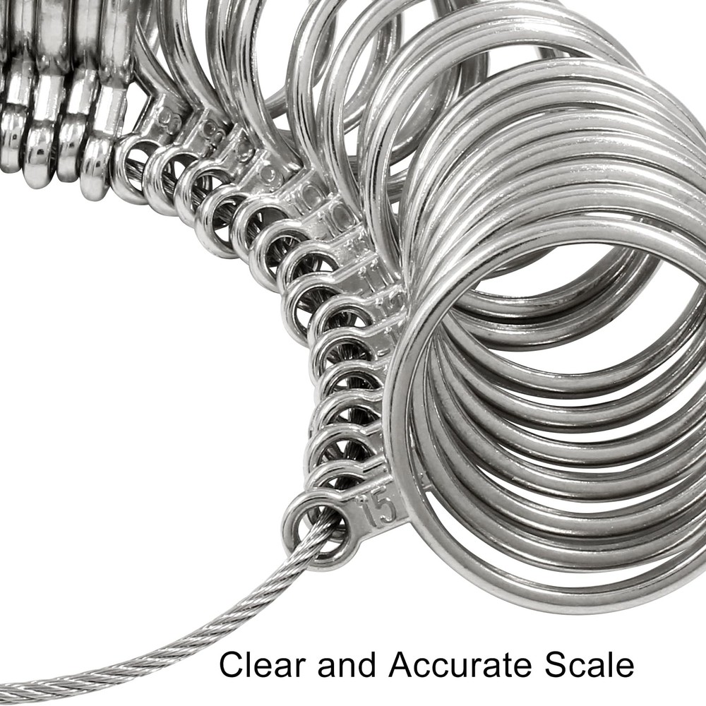 Litoexpe Ring Sizer Measuring Tool, 31pcs Measurement Zinc 1pcs