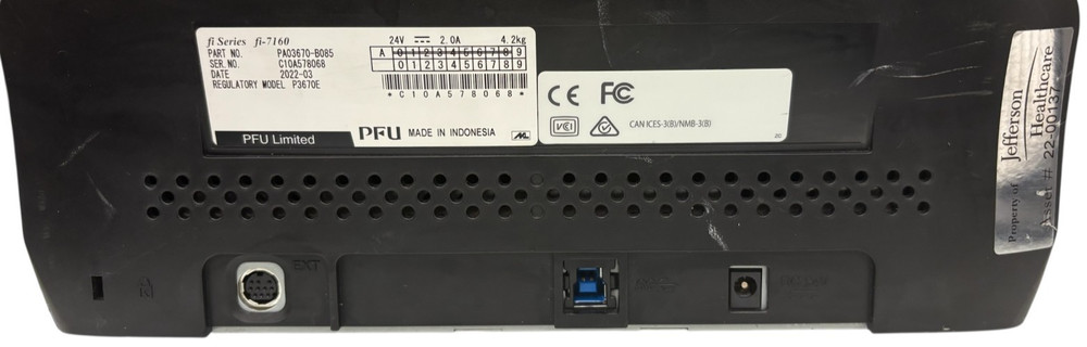 Fujitsu FI-7160 Document Scanner w/AC Adapter