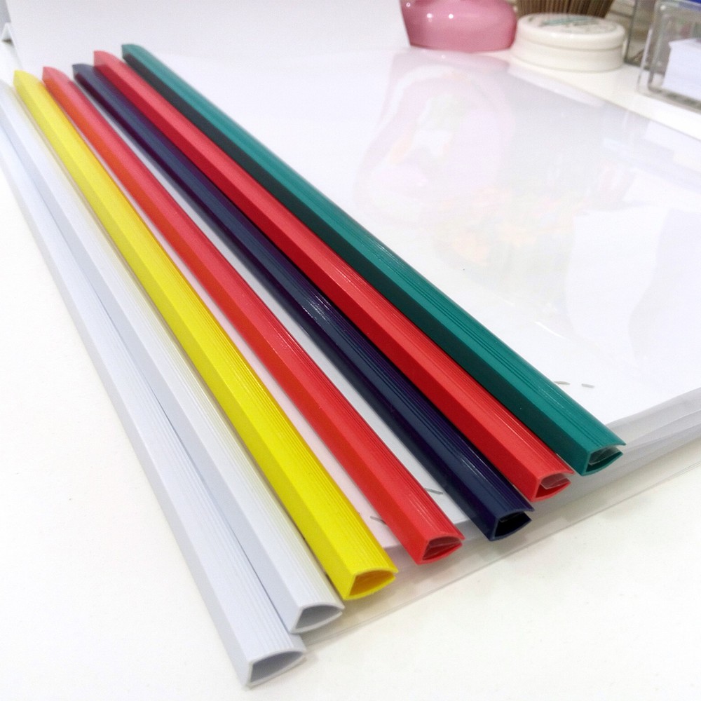 30Pcs 10x10mm Binding Bars, 70 Sheets Capacity, Transparent Red