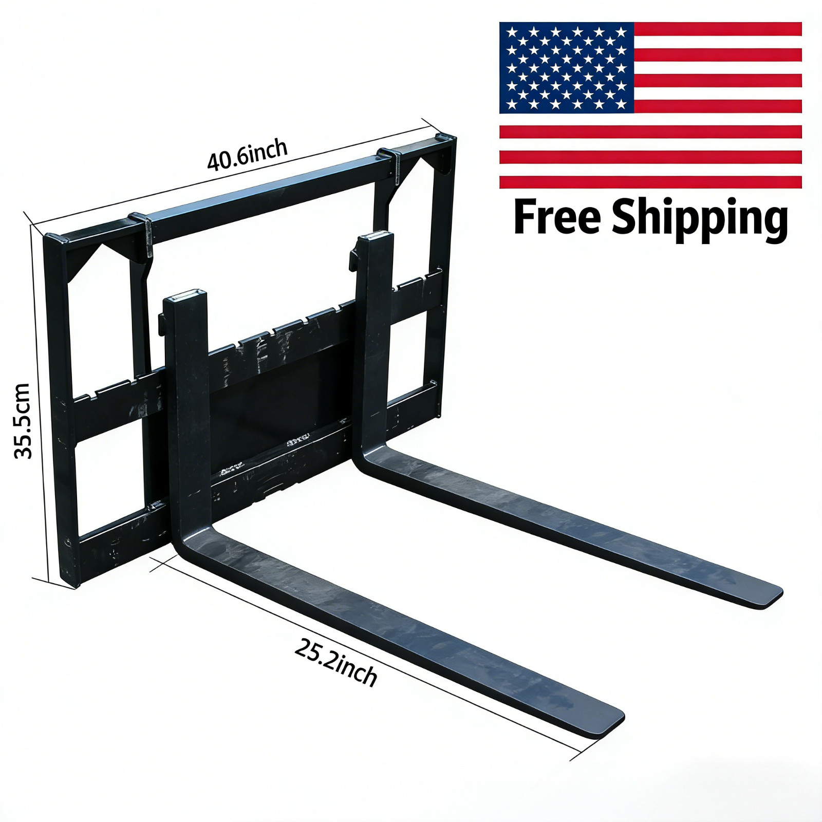 Mini Skid Steer Equuipment 500lbs  35.5" Pallet Fork Tool Industrial Handling