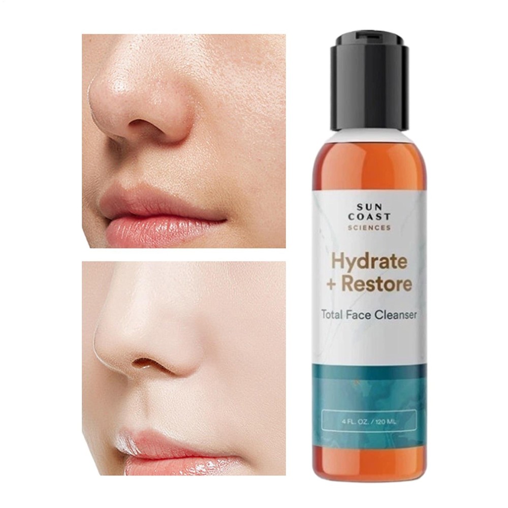 1-3Pack Sun Coast Sciences New Hydrate + Restore Total Face Cleanser 120ml
