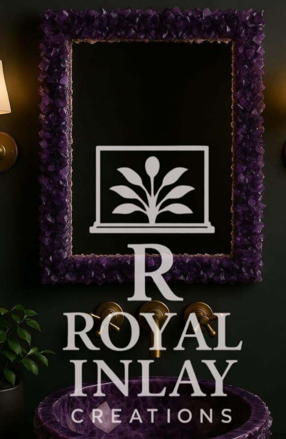 Rectangular Luxury Amethyst Mirror Frame, Prime Quality Mirror Hallway Decor