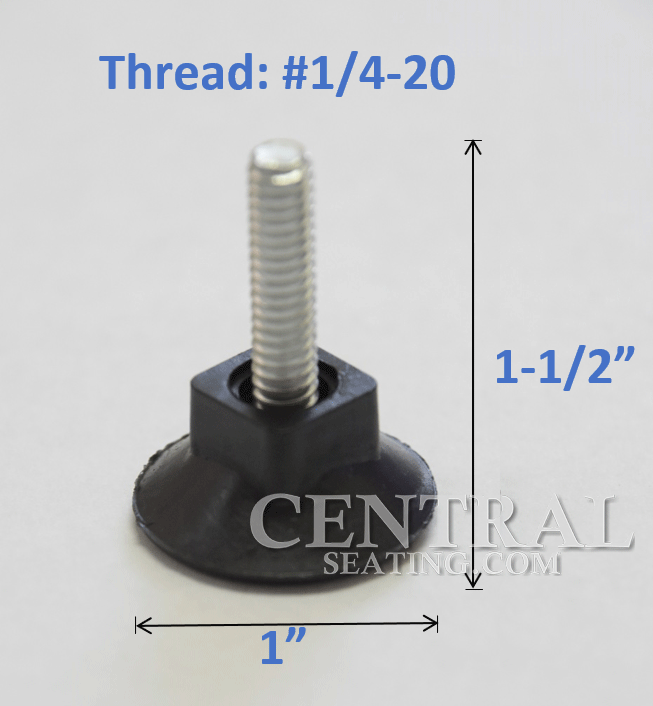 1.5"H Table Base Feet Leveler 24-Pack Black Plastic Stabilizer Wedges Leveling