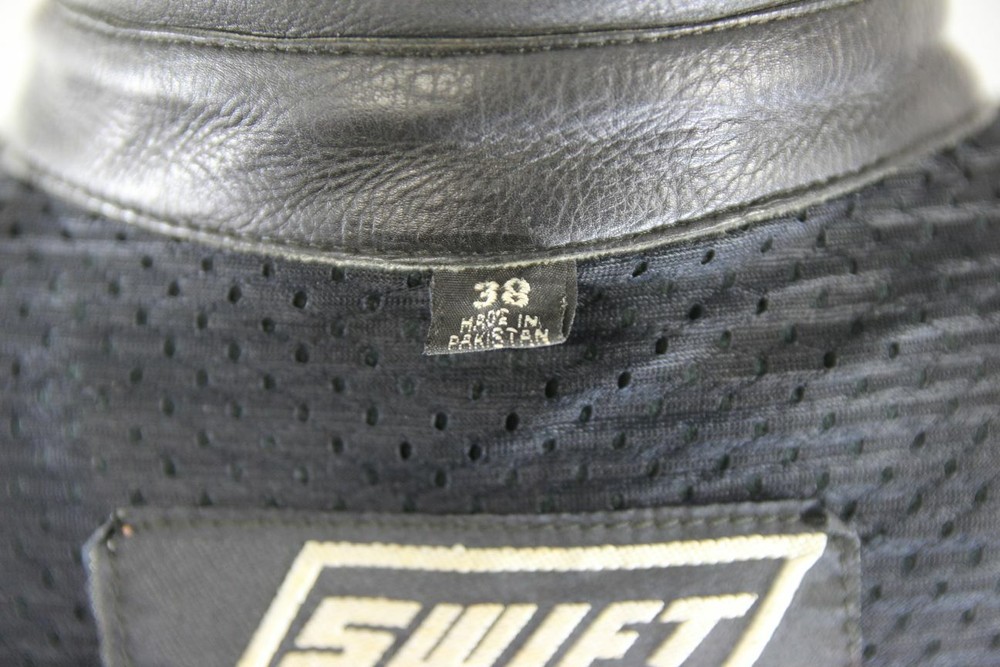 CLASSIC SWIFT LEATHERS BLACK BIKER JACKET 38 INCH