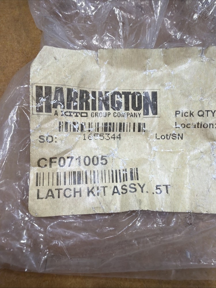 Harrington CF071005 Latch Kit Assy. .5T - New