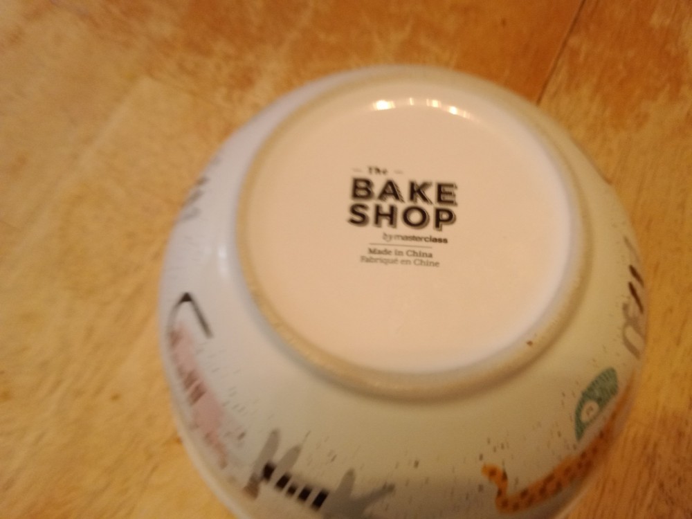 MasterClass Bake Shop Cat Mixing Bowl Kitten Ceramic Speckled Baking Kitchenware