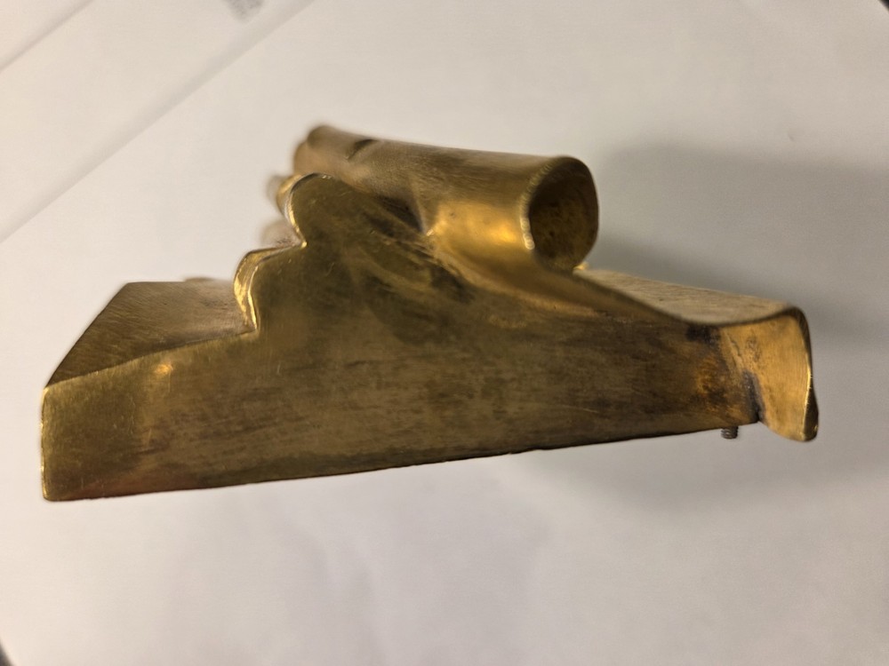 Antque Bronze Scrolls Pediment Ornament