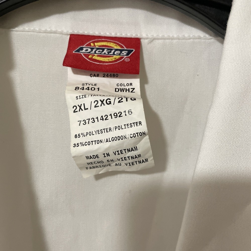 Dickies White Unisex Lab Jacket 2xl
