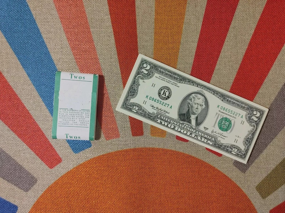 2003 A - $2 Two Dollar Bill - Uncirculated from BEP Pack