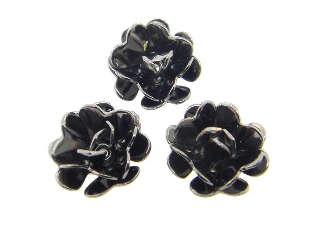 Solid Brass Rose Element Fits 11mm Empty Chain 12 Pieces - Choose Finish