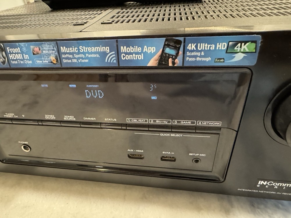 Denon AVR-X3000 7.1 CH 4K UHD Integrated Network A/V Receiver +Remote *BUNDLE!