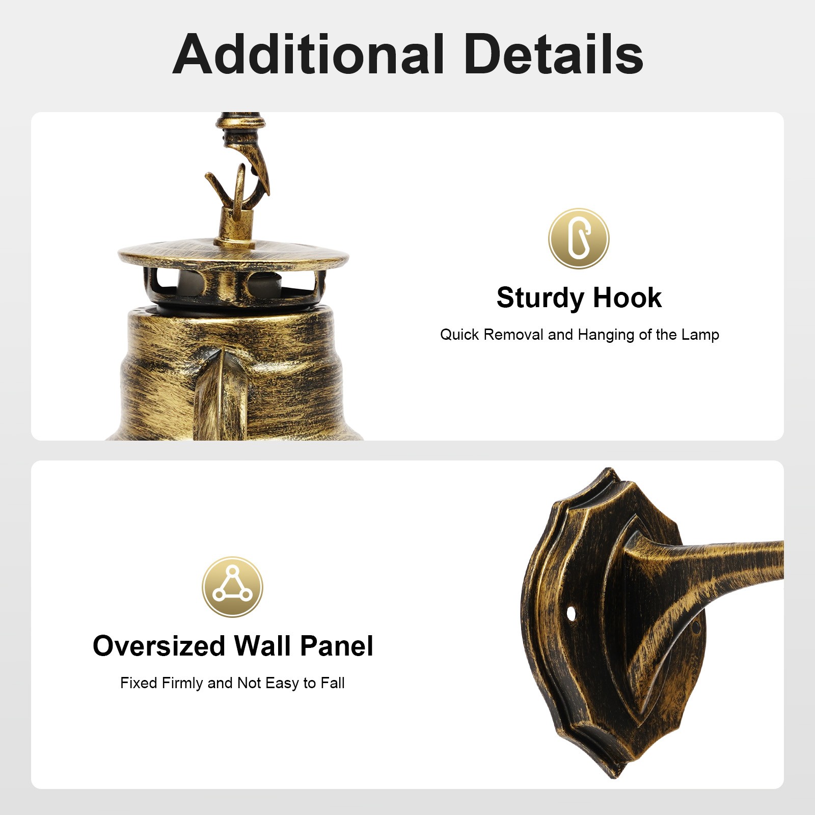 Rustic Wall Sconce Lighting Lantern Mounted Light with Glass Lampshade Hallway