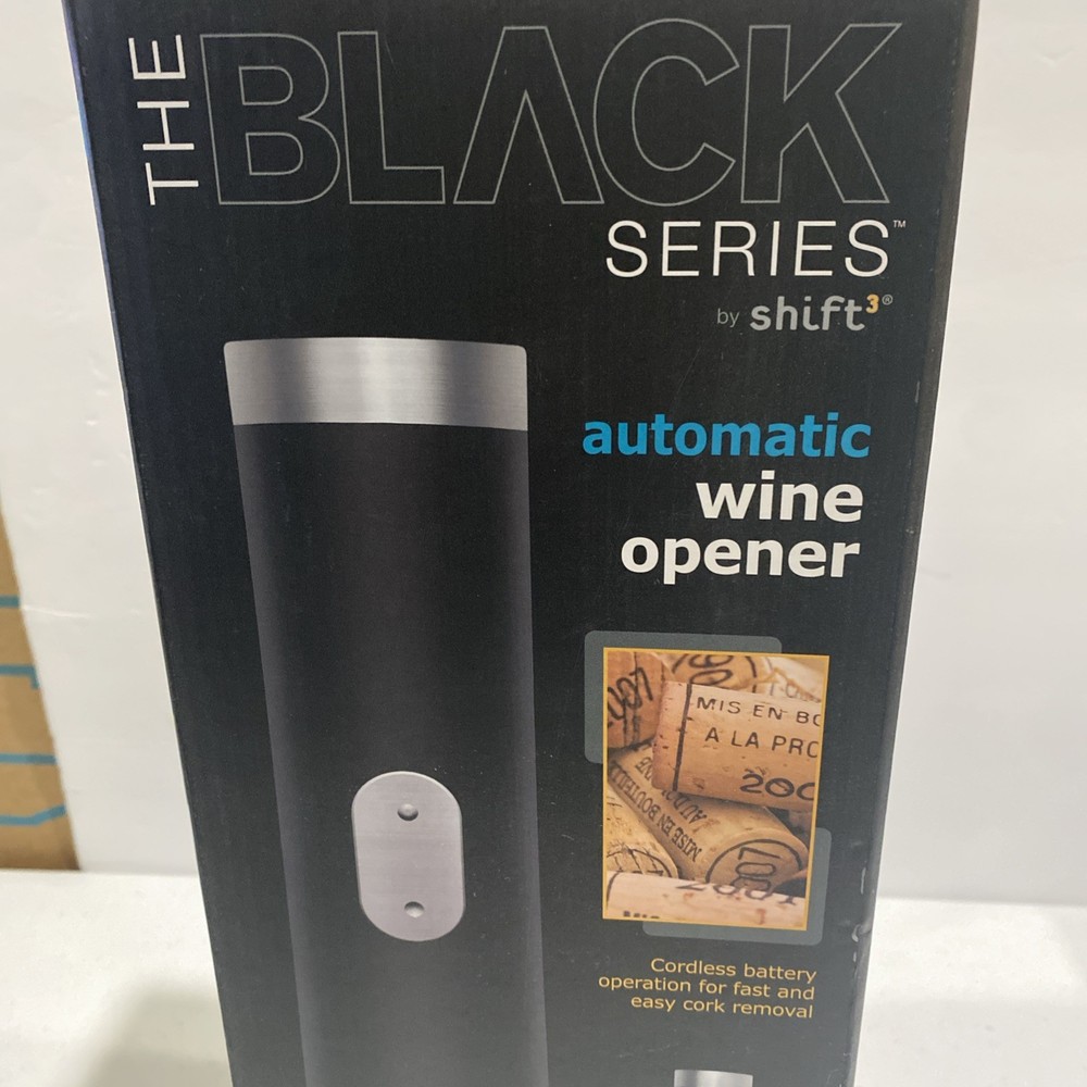 Automatic Wine Bottle Opener The Black Series Single Button Operation