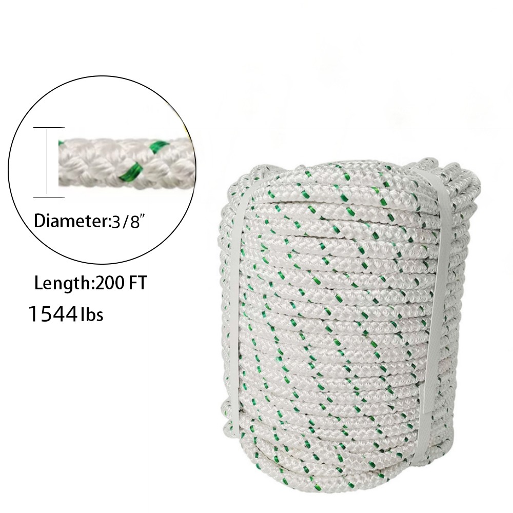 Labwork 1/2 & 3/4 & 3/8 & 5/8''×200FT Braid Polyester Arborist Bull Tree Rope