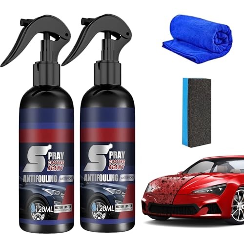 2Pcs Multi-Functional Coating Renewal Agent, 3 in 1 Ceramic Car Coating Spray,
